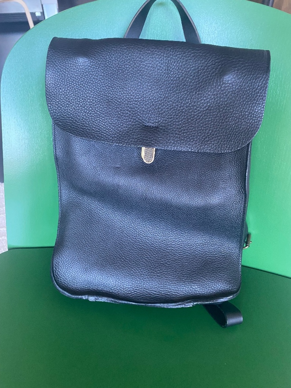 Bleu de Chauffe Black Leather Backpack – Made in France – Artisan Signed